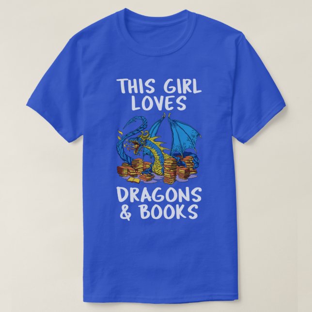 Camiseta Esta Menina Adora Dragões E Livros II (Frente do Design)