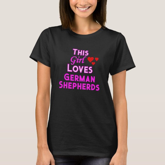 Camiseta Esta Menina Adora German shepherd (Frente)