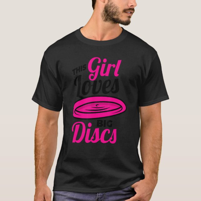 Camiseta Esta Menina Adora Grandes Discos Frisbee Para Disc (Frente)