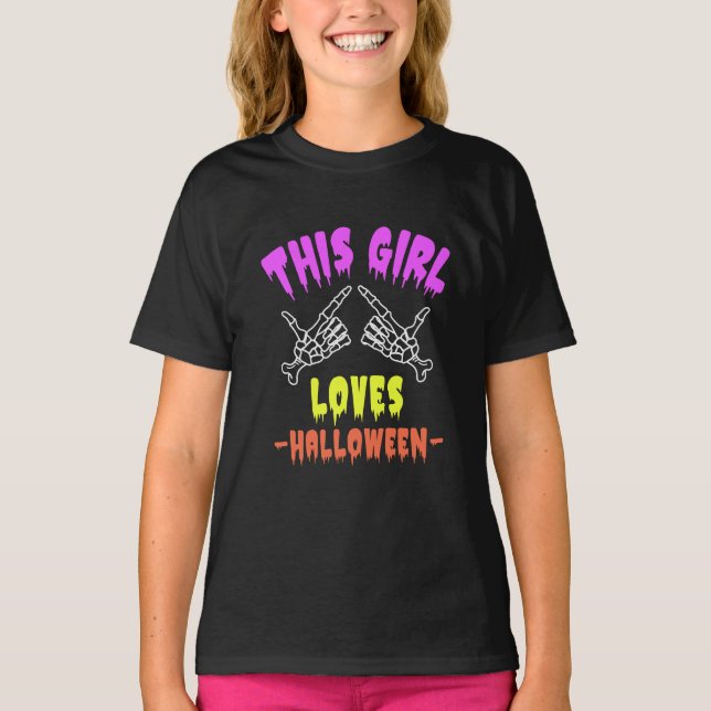 Camiseta Esta Menina Adora Halloween (Frente)