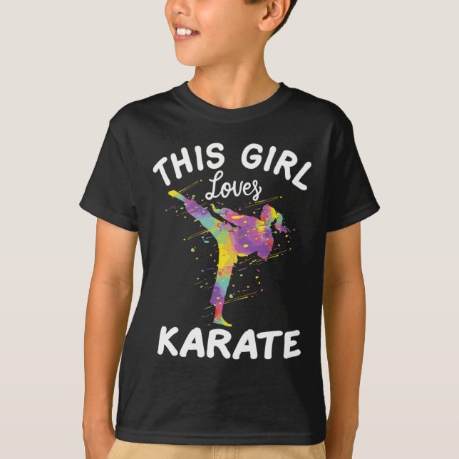 Camiseta Esta Menina Adora Karate (Frente)