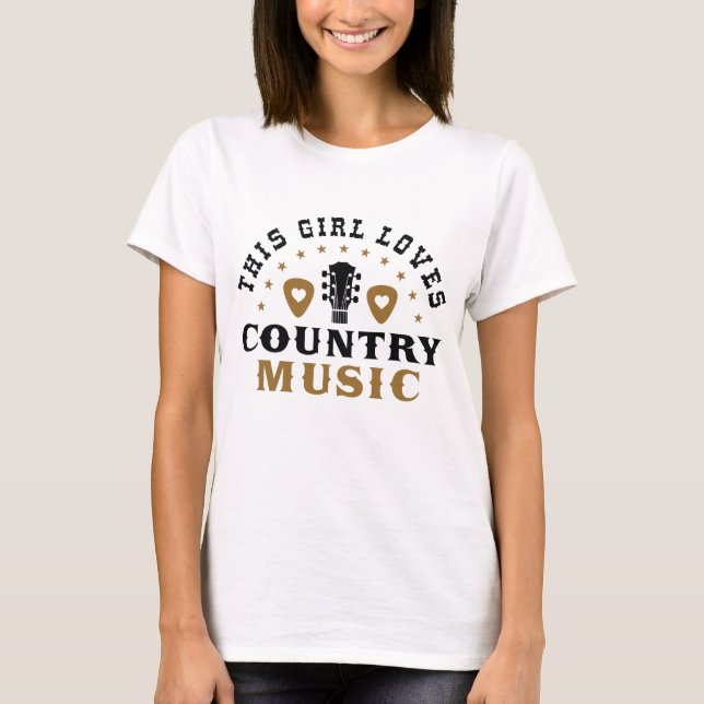 Camiseta Esta Menina Adora Música country (Frente)
