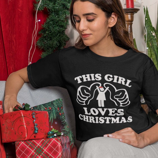 Camiseta Esta Menina Adora o Natal (Criador carregado)