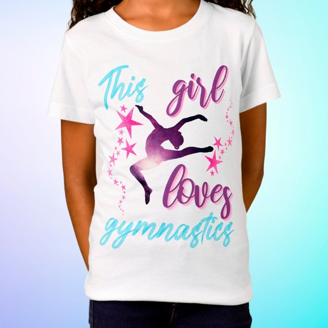 Camiseta Esta Menina Adora O Salto De Estrelas De Ginástica (Criador carregado)
