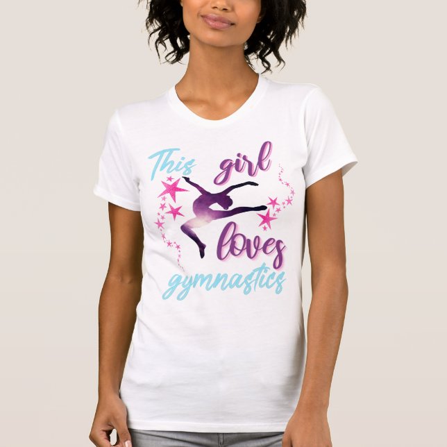 Camiseta Esta Menina Adora O Salto De Estrelas De Ginástica (Frente)