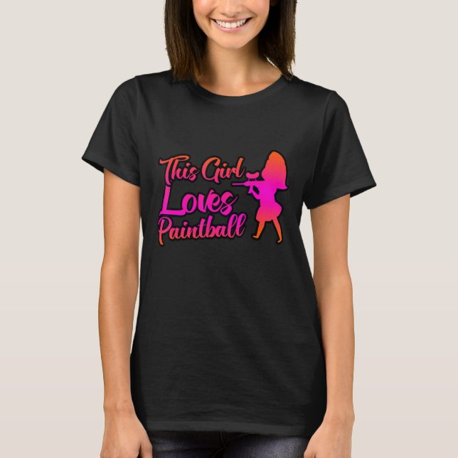 Camiseta Esta Menina Adora Paintball (Frente)
