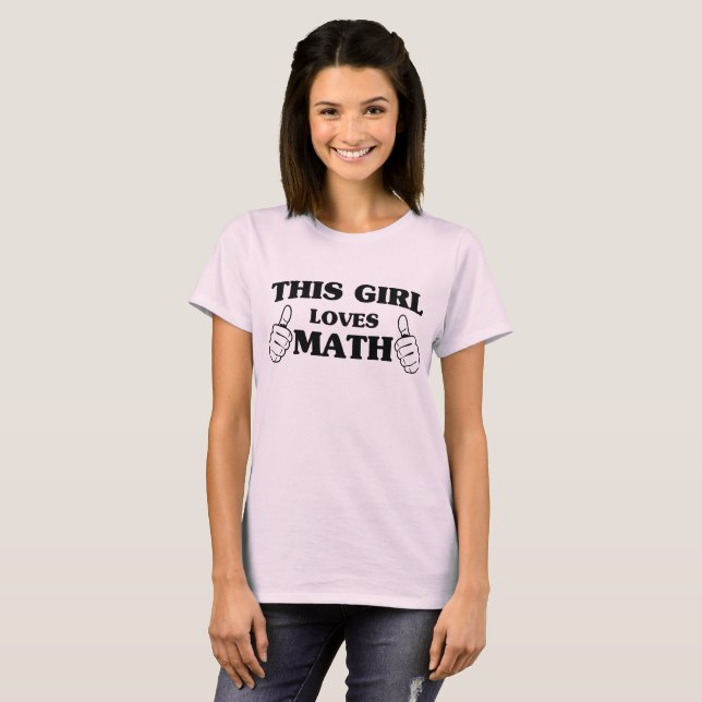 Camiseta Esta menina ama a matemática (Frente Completa)