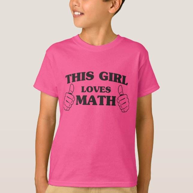 Camiseta Esta menina ama a matemática (Frente)
