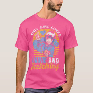Camiseta Esta Menina Ama Anime E Desenha Em Um Lover