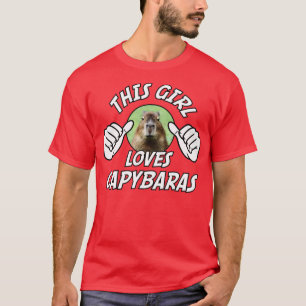 Camiseta Esta Menina Ama Capybaras Engraçado Capybara