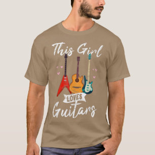 Camiseta Esta Menina Ama Guitarras Engraçado Tambor