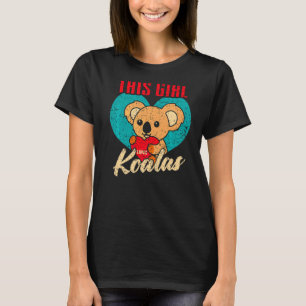 Camiseta Esta Menina Ama Koalas Bonitas Mulheres Koala Urso