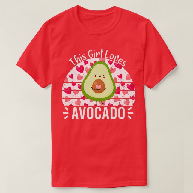 Camiseta Esta Menina ama o Avocado Avocado Amantes do Prese (Frente do Design)