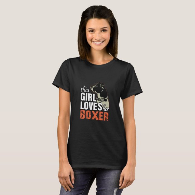 Camiseta Esta Menina Ama O Boxer (Frente Completa)