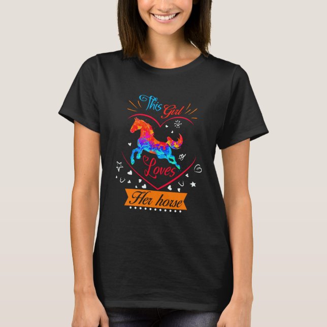 Camiseta Esta Menina Ama O Laranja Do Cavalo (Frente)