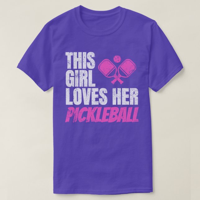 Camiseta Esta Menina Ama O Pickleball (Frente do Design)