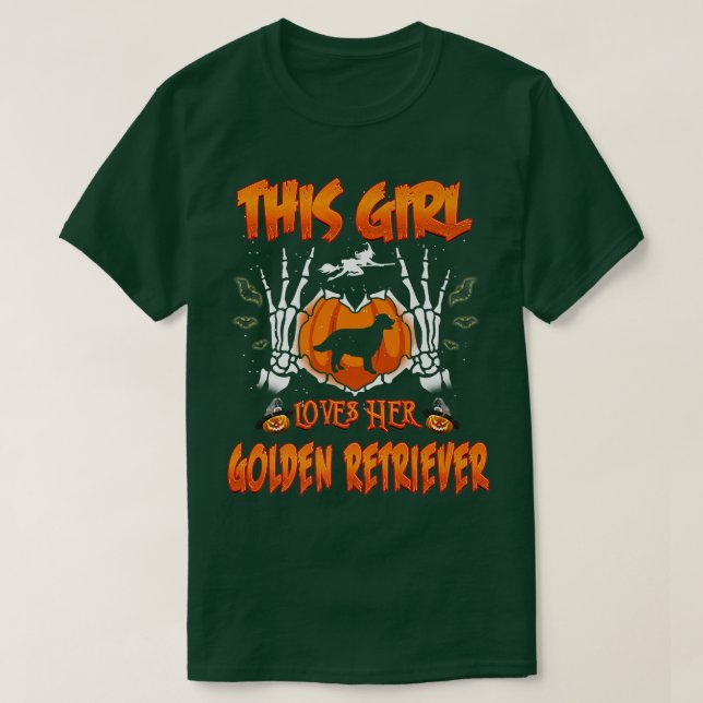 Camiseta Esta Menina Ama O Seu Ouro De Cachorro De Retrieve (Frente do Design)