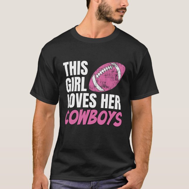 Camiseta Esta Menina Ama Os Seus Cowboys (Frente)