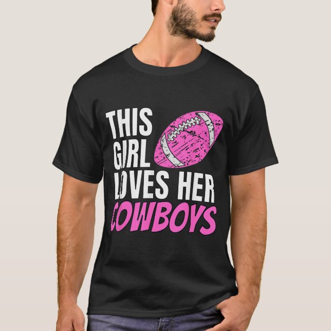 Camiseta Esta Menina Ama Os Seus Cowboys (Frente)