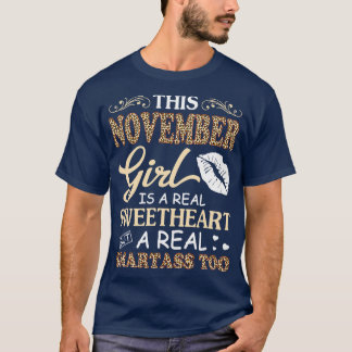 Camiseta Esta Menina De Novembro É Uma Verdadeira Querida U