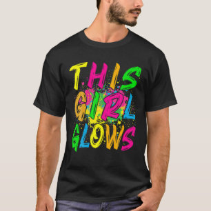 Camiseta Esta Menina Glows T - Festa De Costume Retro Dos A