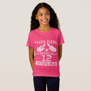 Camiseta Esta menina tem oficialmente 12 anos velha