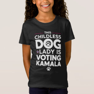Camiseta Esta Mulher Canina Sem Filhos Está Votando a Eleiç
