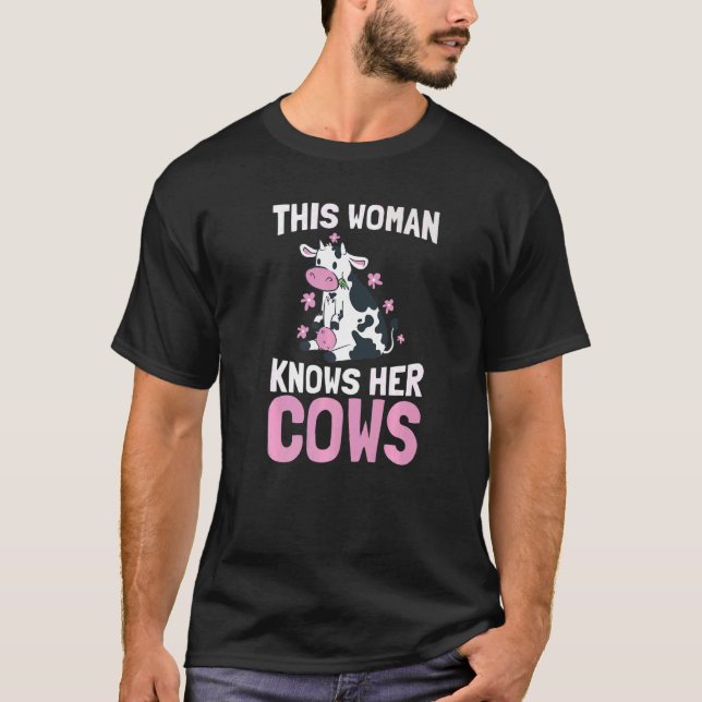 Camiseta Esta Mulher Conhece As Vacas Farmer Leite Farmi (Frente)