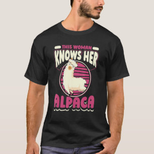 Camiseta Esta Mulher Conhece Sua Alpaca Lama Pako Huacaya A