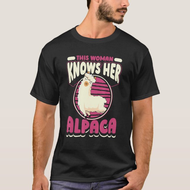 Camiseta Esta Mulher Conhece Sua Alpaca Lama Pako Huacaya A (Frente)