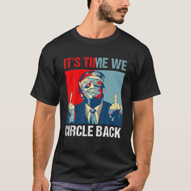 Camiseta Está na hora de voltarmos para trás, Trump 2024 no (Frente)