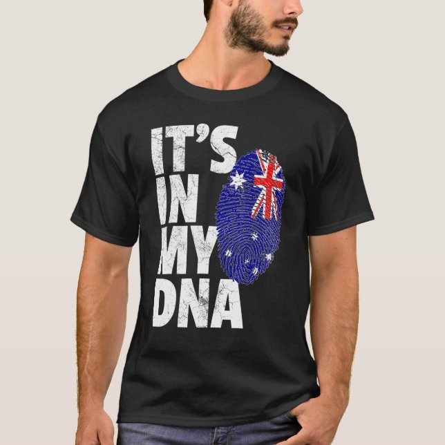 Camiseta Está na minha bandeira australiana do Dna (Frente)