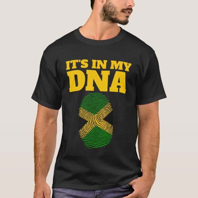 Camiseta Está na minha bandeira do DNA da Impressão Digital (Frente)