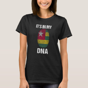 Camiseta Está Na Minha Bandeira Do Dna Togo História Negra