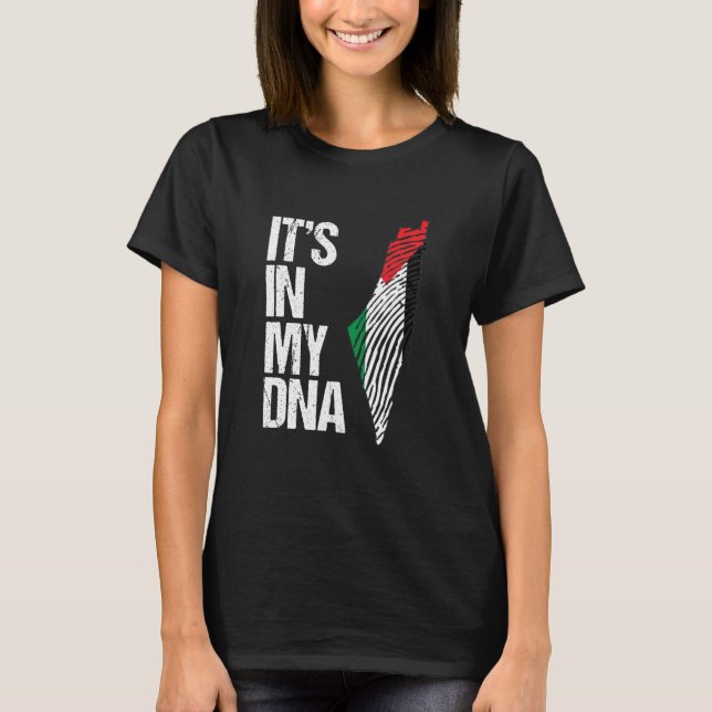 Camiseta Está Na Minha Bandeira E Mapa Do Dna (Frente)