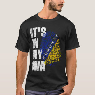 Camiseta ESTÁ NA MINHA DNA bósnia e Herzegovina Flag