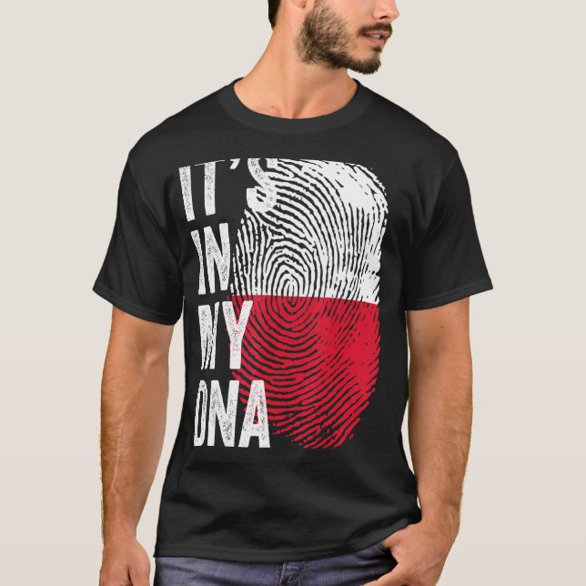 Camiseta Está na minha equipe de futebol de Polônia de band (Frente)