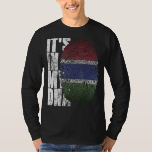 Camiseta Está na minha gâmbia de DNA para mulheres gâmbia m