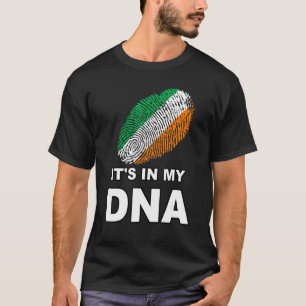 Camiseta Está Na Minha Impressão Digital Dna Irlanda Bandei