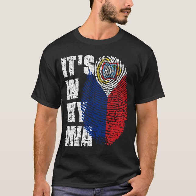 Camiseta ESTÁ NA MINHA Rua de DNA Sint Maarten Flag. (Frente)