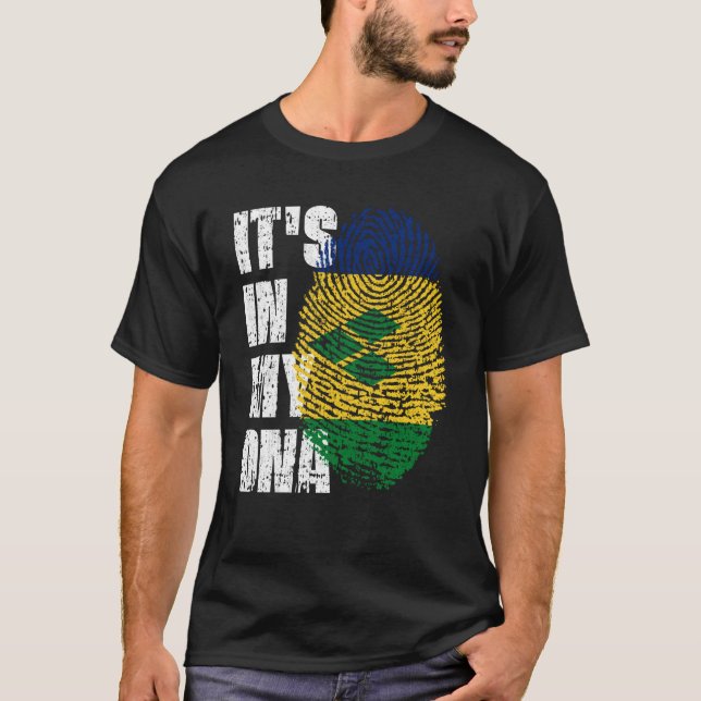 Camiseta ESTÁ NA MINHA Rua DE DNA, Vin. Rua de Bandeira Vin (Frente)