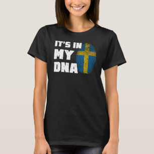 Camiseta Está na minha Suecia de DNA, Homens da Impressão D