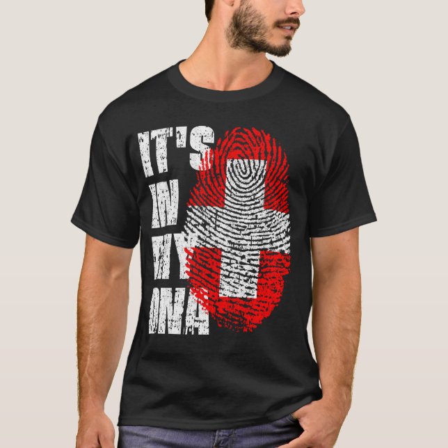 Camiseta Está na minha suiça de DNA. (Frente)
