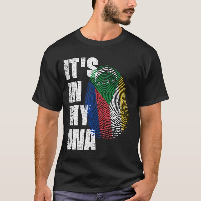 Camiseta ESTÁ NA Pavilha das Comores de DNA (Frente)