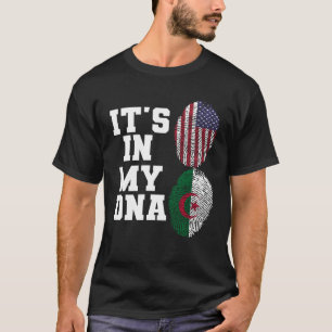 Camiseta Está no meu DNA, a Argélia, a bandeira dos EUA...