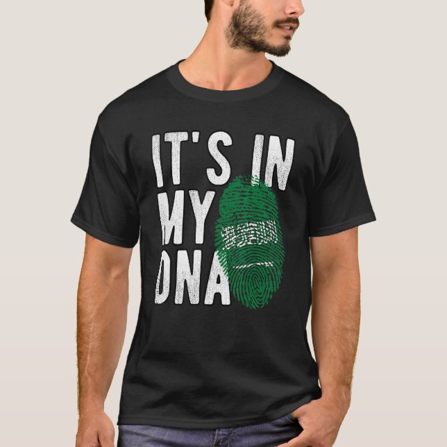Camiseta Está no meu DNA, a bandeira da Arábia Saudita, Fin (Frente)