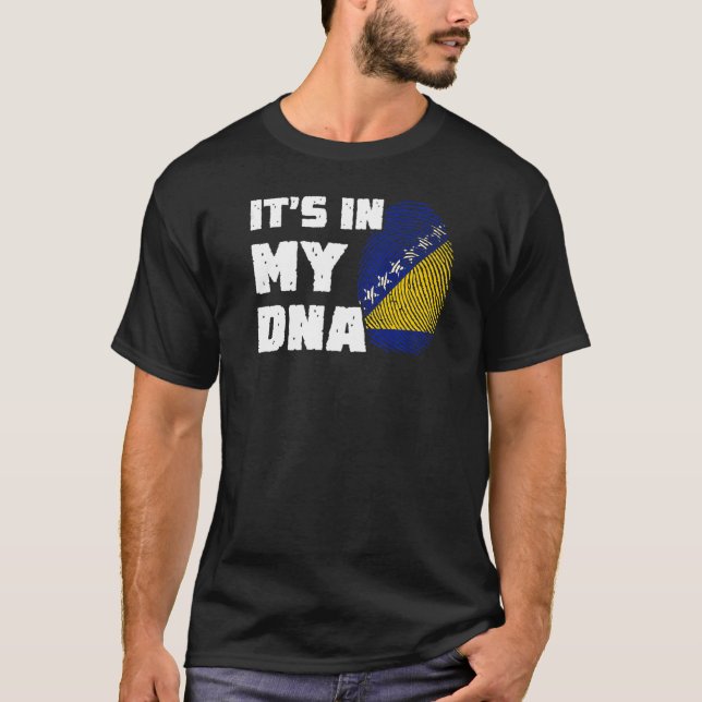 Camiseta Está no meu DNA, a Bósnia Sinalizador Homens Impri (Frente)