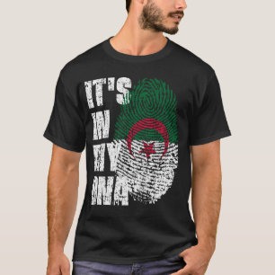 Camiseta Está no meu DNA, a Garota da Bandeira da Argélia.