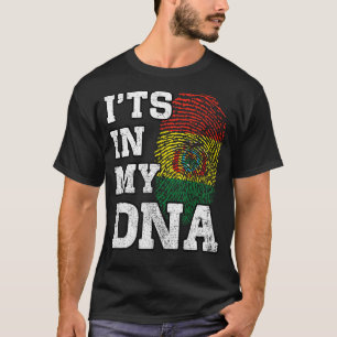 Camiseta Está no meu DNA, a impressão digital boliviana, or