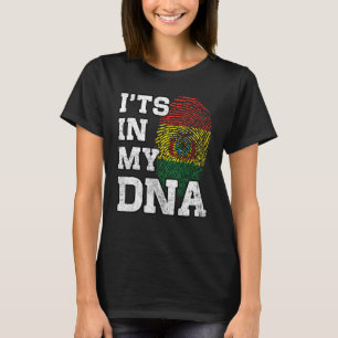 Camiseta Está no meu DNA, a impressão digital boliviana, or